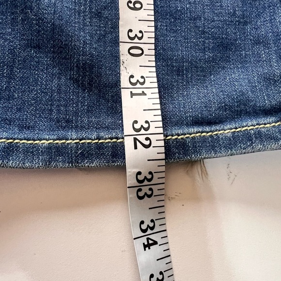 Yanuk Womens Jeans 31 Dreamer Stitch Flare Designer Stitching Medium Wash - Picture 6 of 14